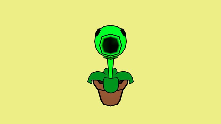 Peashooter 3D Model