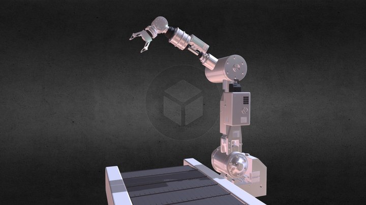 Industrial Robotic Arm 3D Model
