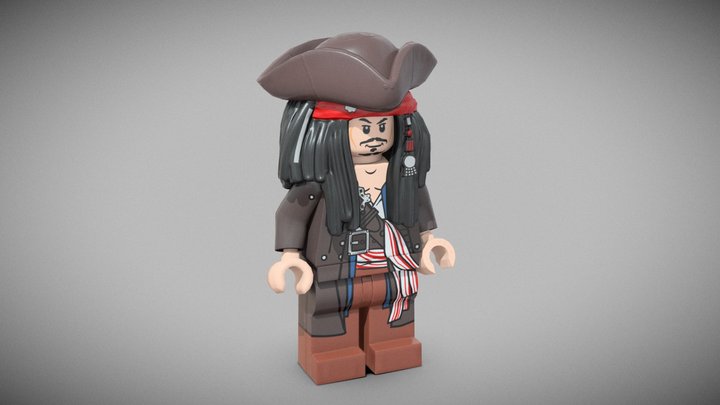 Jack Sparrow Lego 3D Model