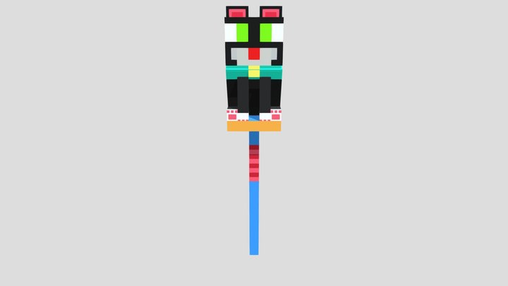 cat staff model 3D Model