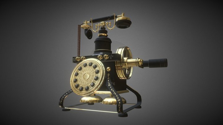 Old Victorian Phone 3D Model