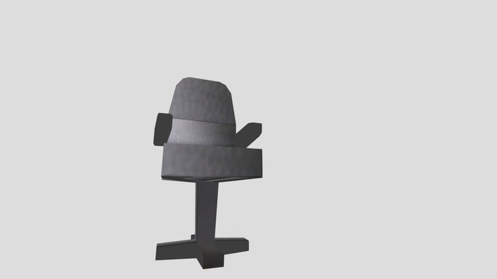 low Polly office chair 3D Model
