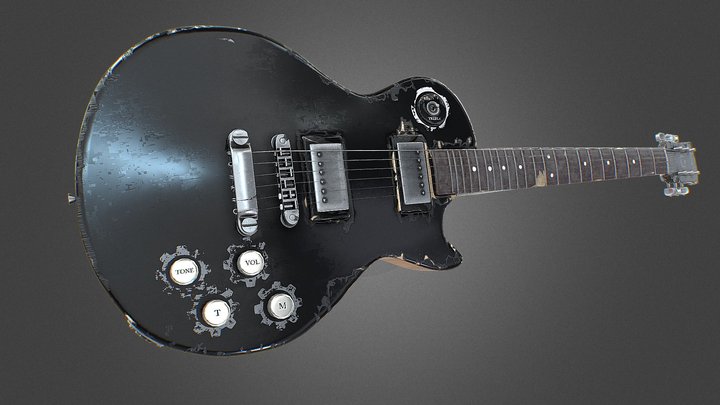 Gibson Guitar #GuitarTexturingChallenge. 3D Model