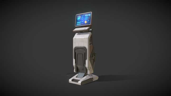 Sci-Fi Terminal 3D Model
