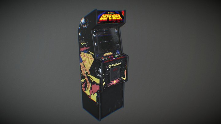 Defender Arcade Machine 3D Model