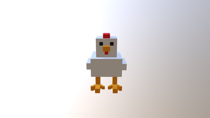 Voxel Chicken 3D Model