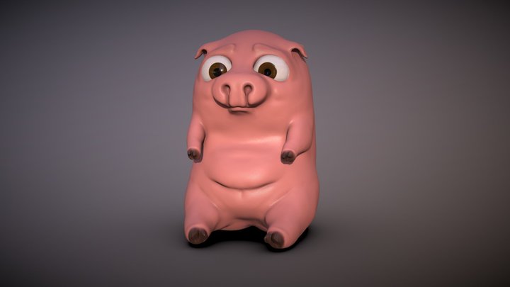 Fat Pig 3D Model