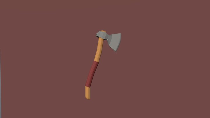 Low poly Axe 3D Model