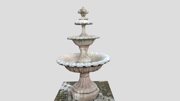 Courtyard Fountain Pasadena 3D Model