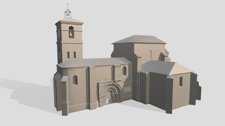 MODELADO IGLESIA CABAÑES DE ESGUEVA (sólido) 3D Model