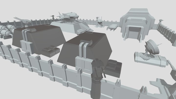 College - Military Base 3D Model
