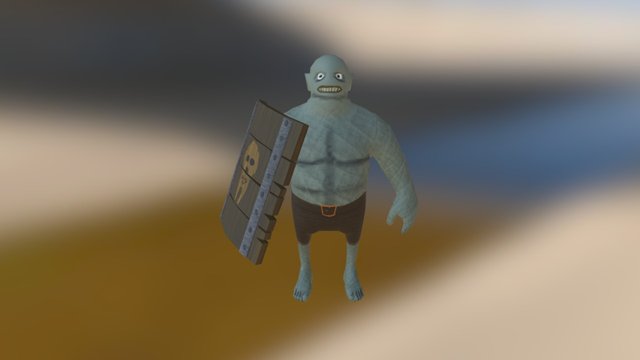 goblin and shield 3D Model