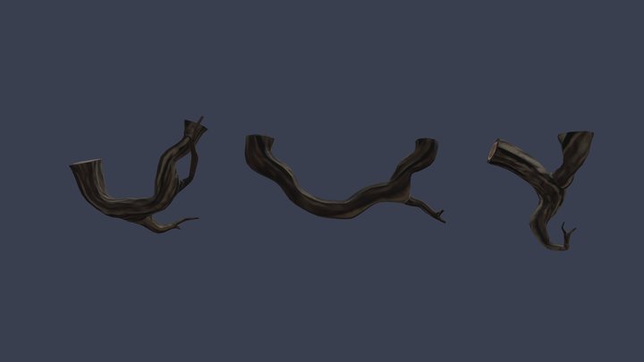 Lowpoly roots 3D Model
