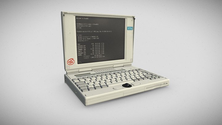 ZENNETZ 90s Notebook – Kostenloses 3D-Modell STL