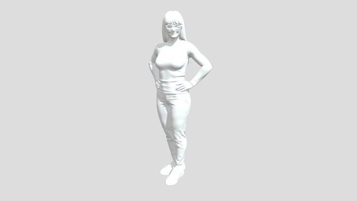 Junge Frau Sportlich 3D Model