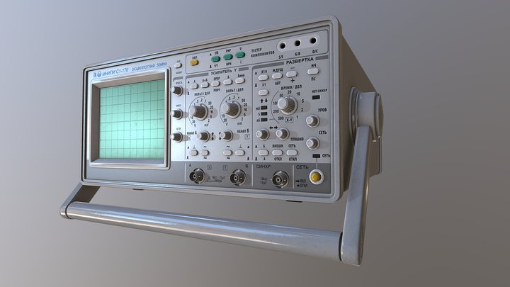 Oscilloscope 3D Model