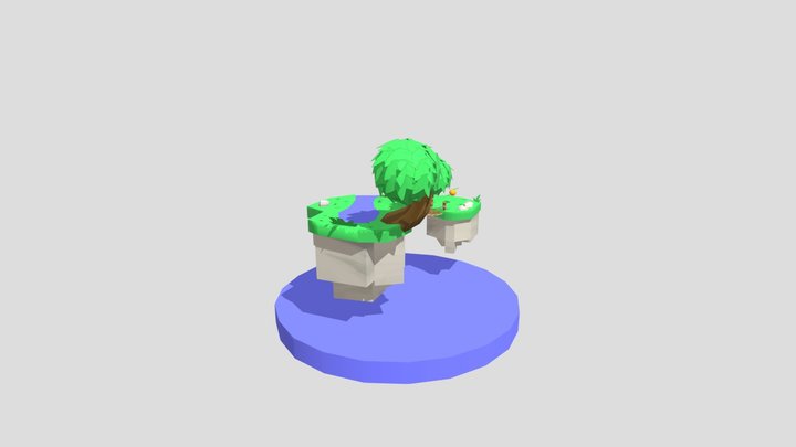 floating Islands Diorama 3D Model
