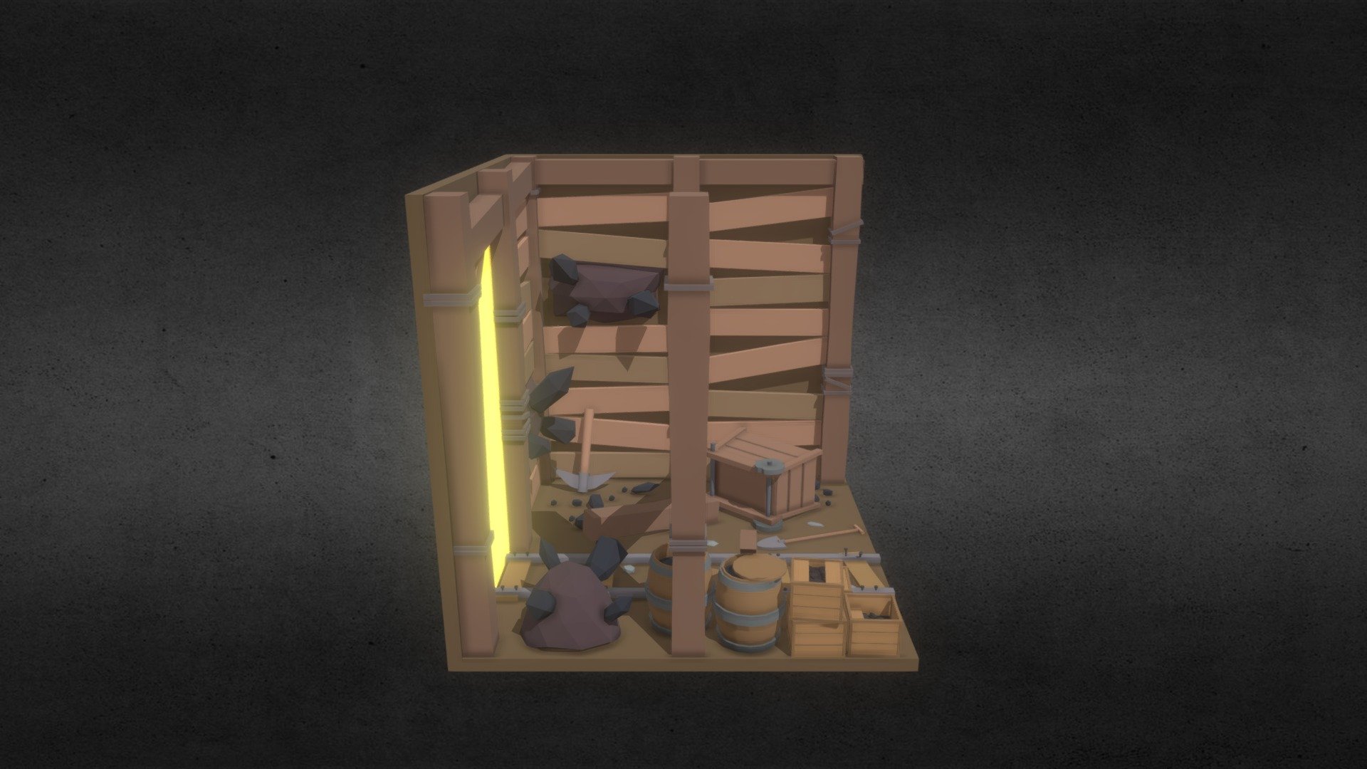 Abandoned mine (low-poly)