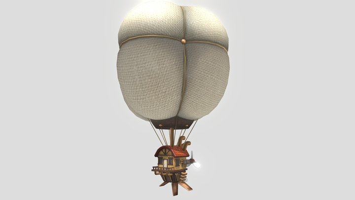 Steampunk Flying House (semester 1) 3D Model