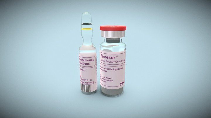 vacuna_vaccine_standar with vial_ampolleta 3D Model