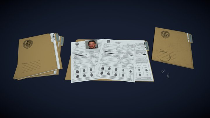 Police Department - Case File - Prop 3D Model