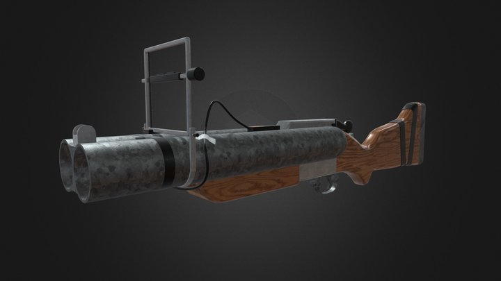 Double Barrel Grenade Launcher 3D Model