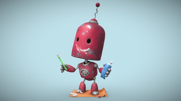 Cute Robot 3D Model