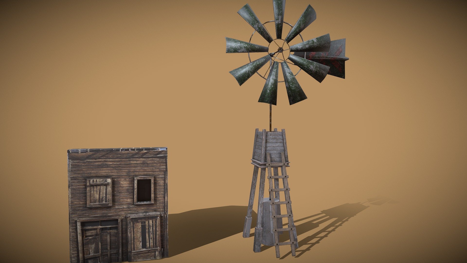 Western Eolienne+ferme - Buy Royalty Free 3D model by Leilanie ...