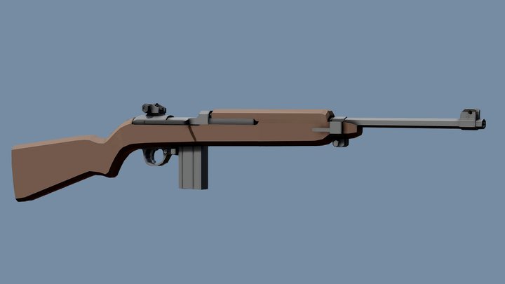 Low-Poly M1 Carbine – Kostenloses 3D-Modell STL