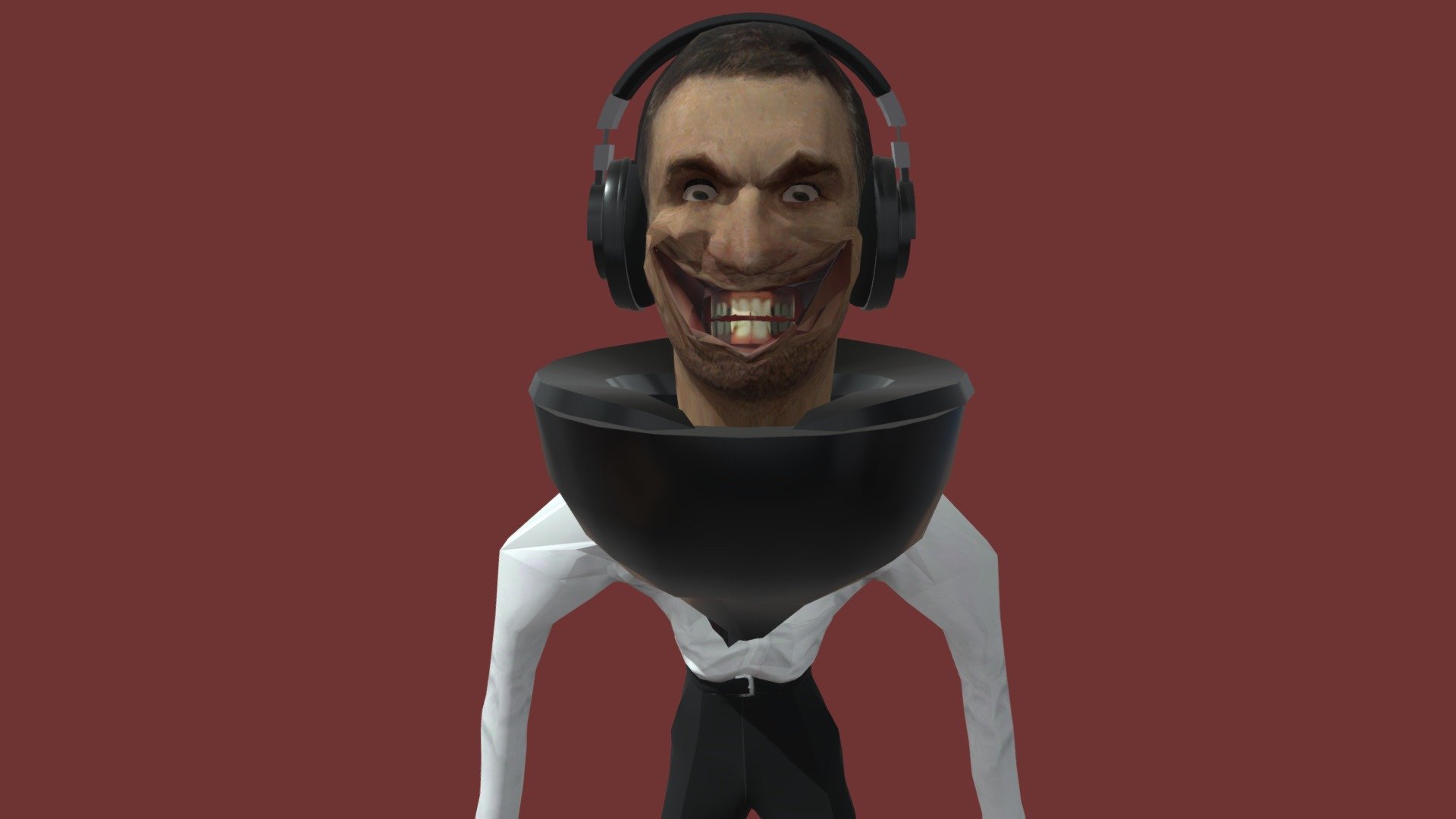 Upgraded Skibidi Man — Sketchfab embed 3D viewer