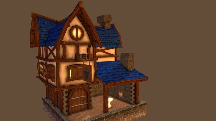 Village Project House- "The Blacksmith" 3D Model
