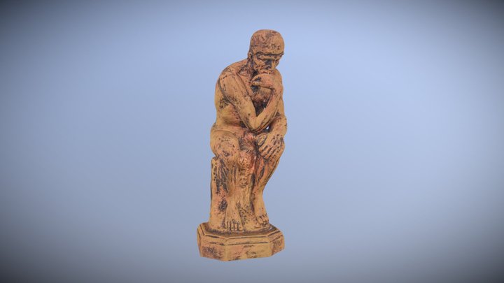 Thinker Statue 3D Model