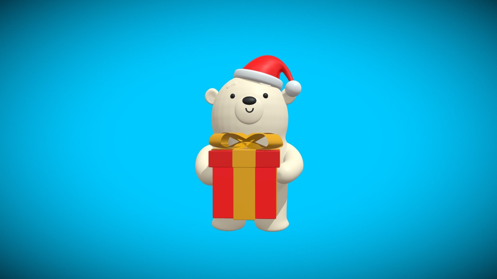 christmas polar bear