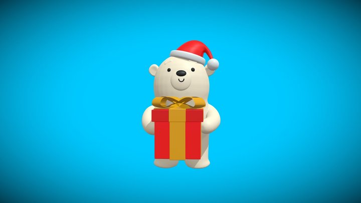 christmas polar bear