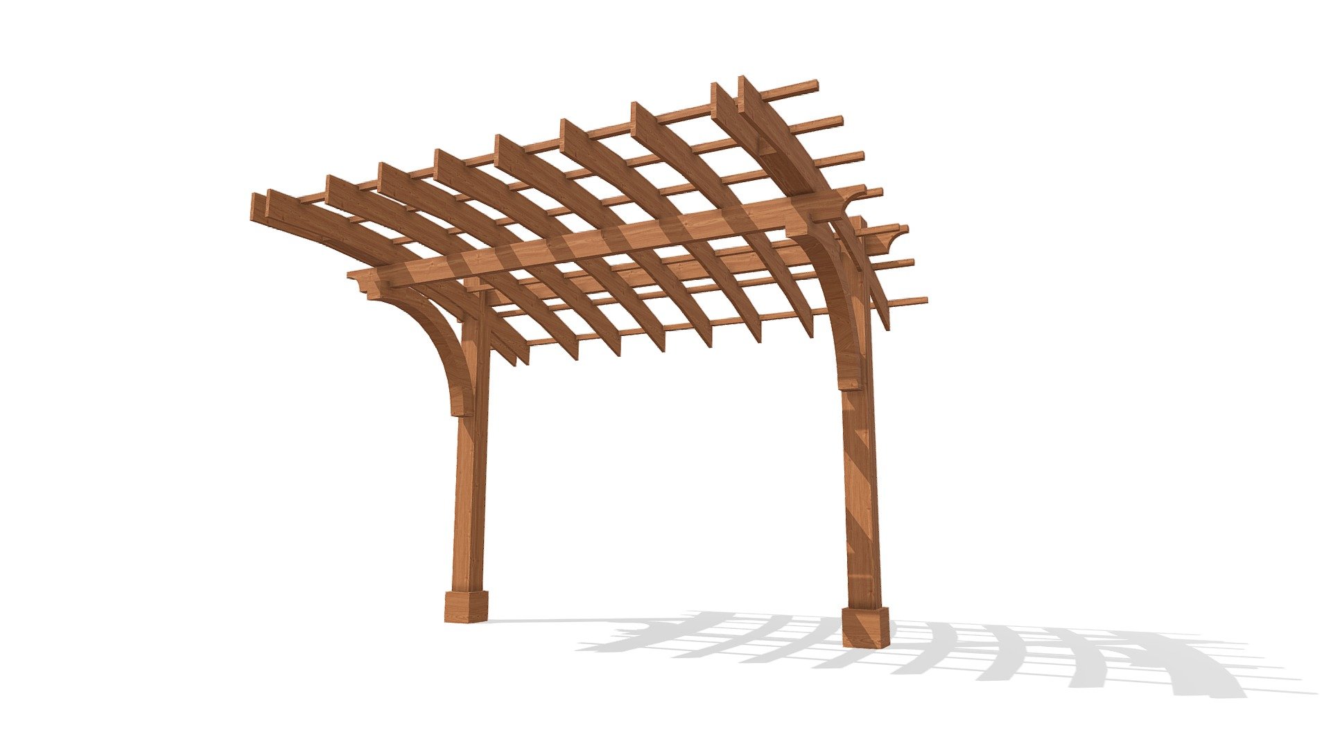 Custom Pergola 14 L ft x 10 W ft 3D model by Conceptual Engineering