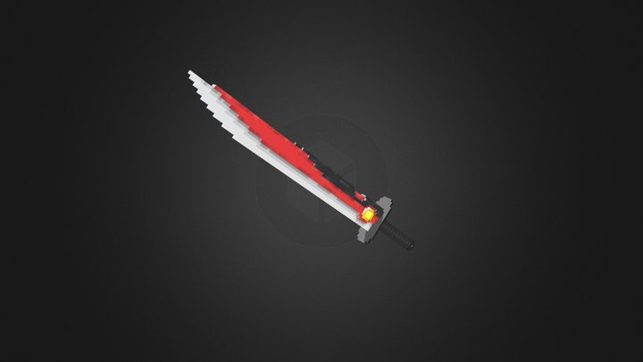 Black Red Sword 3D Model