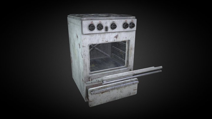 Metalic stove 3D Model