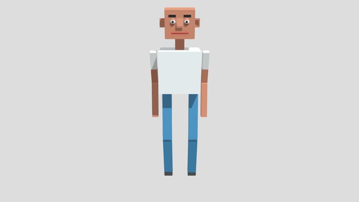 MichaelMaullerEarlyActionPosesLesterBlokMan 3D Model