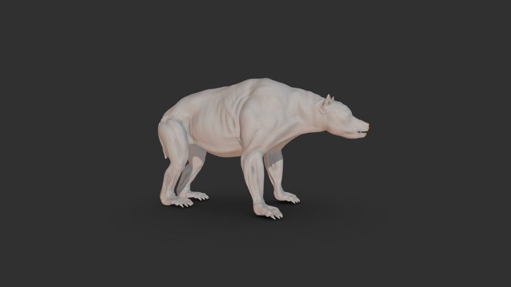 Bear Furless model for printing 3D Model