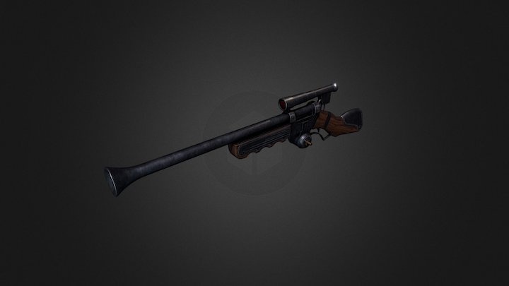 Steam-Punk Rifle 3D Model