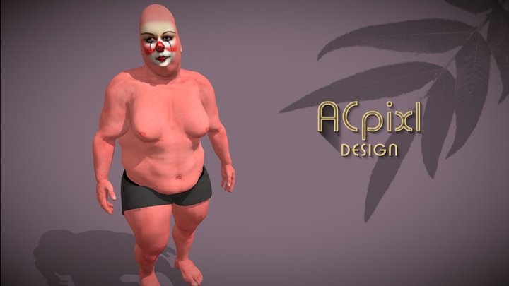 Clown Man Little 3D Model