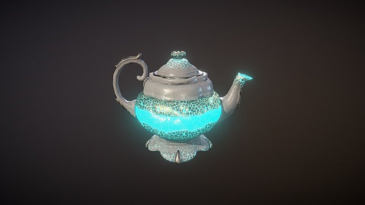 Magic Teapot (cracked) 3D Model