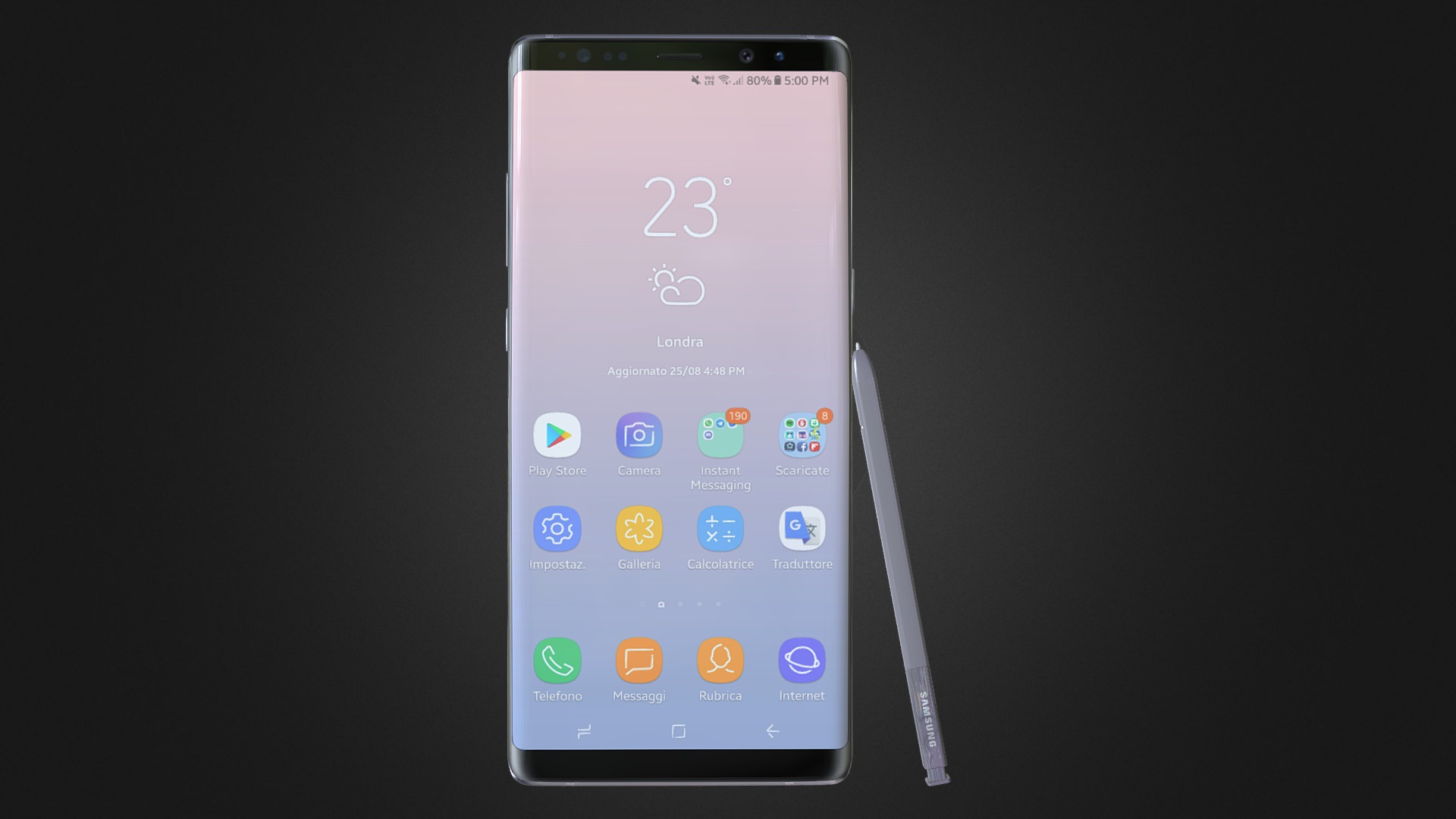 3D model Samsung Galaxy Note8 - This is a 3D model of the Samsung Galaxy Note8. The 3D model is about graphical user interface, application.
