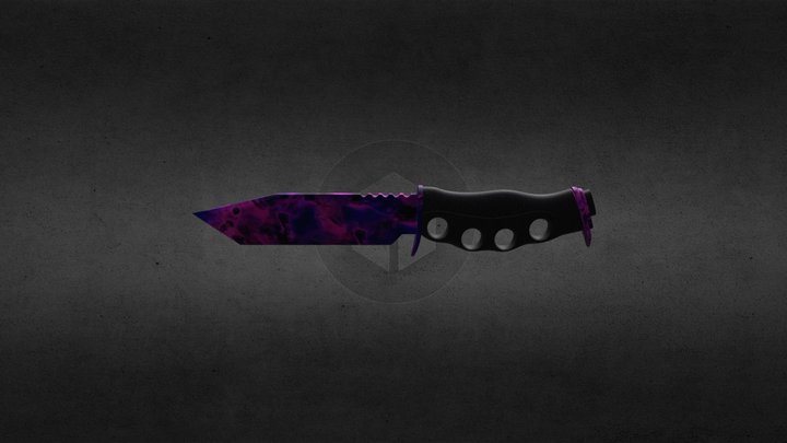 Harbinger Knife - Purple Matter 3D Model