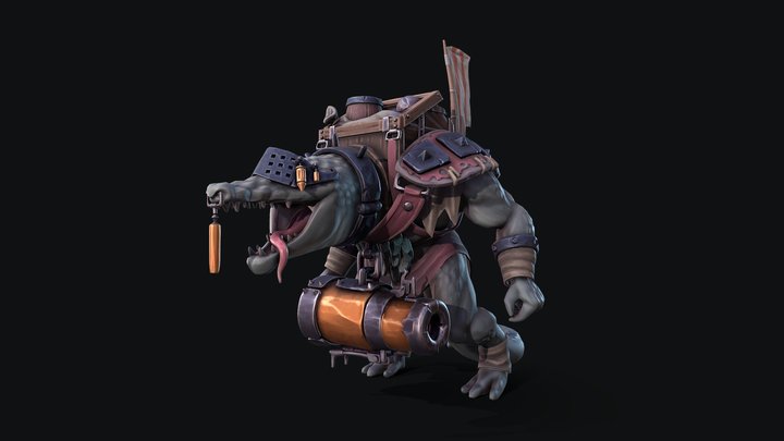 Artillery Alligator 3D Model