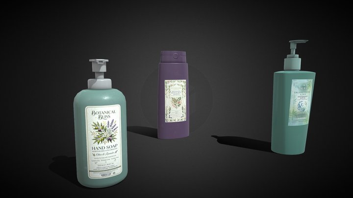 Shampoo, shower gel and hand soap – Free 3D Model STL