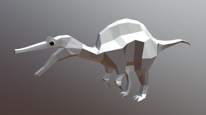 Spinosaur - Simple Low Poly Dinos #5 3D Model