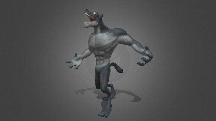Stylized 3D Werewolf Model 3D Model