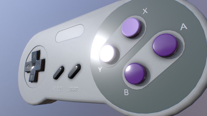 SNES Controller 3D Model