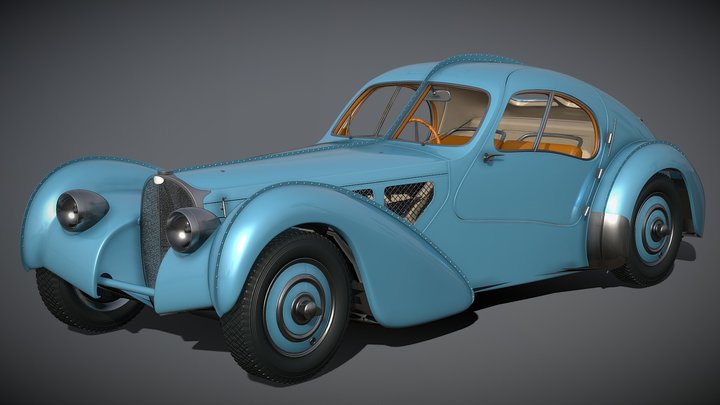 1936 Bugatti Type 57SC Atlantic 3D Model